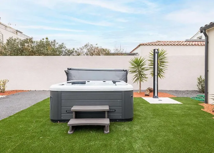 T4 Climatisee Avec Jardin, Jacuzzi Et Free Wifi A 600 M De La - Fr-1-423-234 빌라